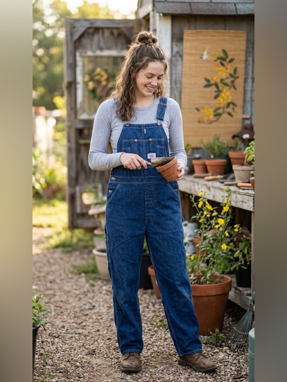 Vintage Roundhouse overalls unisex gorpcore cottagecore chore ranch utility